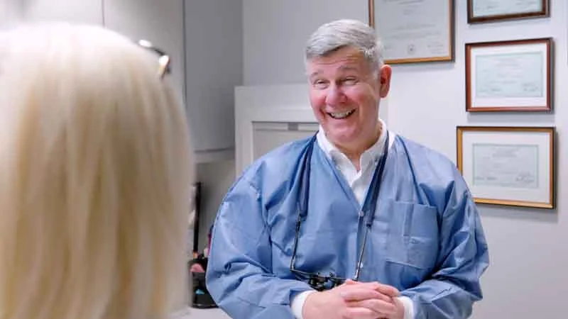 Dr. Alan Brodine offering advice on dental veneers